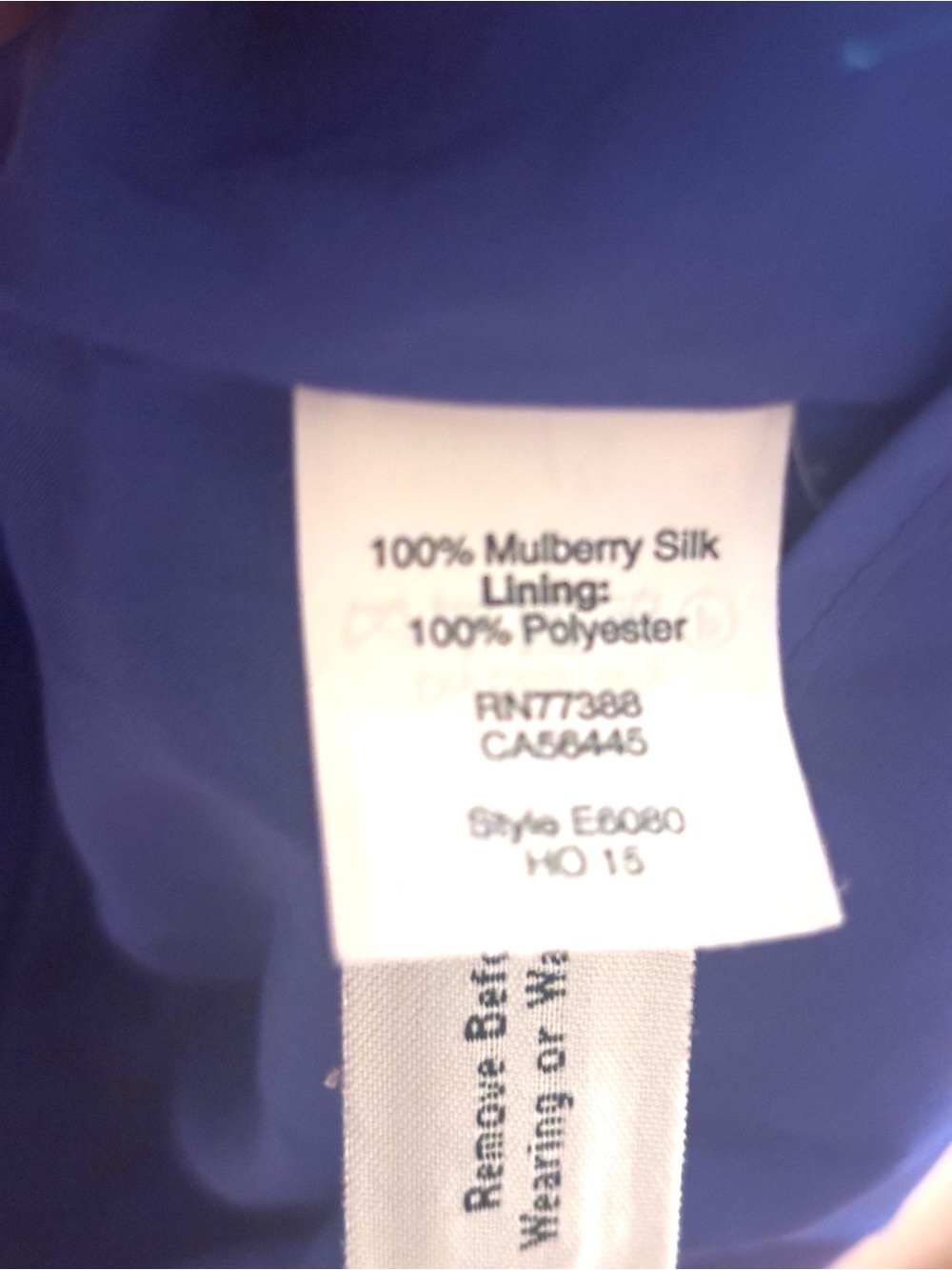 Madewell 100% Mulberry Silk Blue Fit & Flare Dress 3/4 Sleeve Women’s Size 12 - Picture 8 of 8